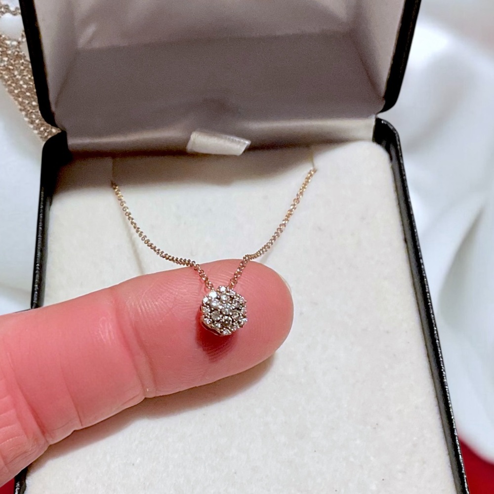 🌺LeVian 14K Rose Gold Diamond Necklace